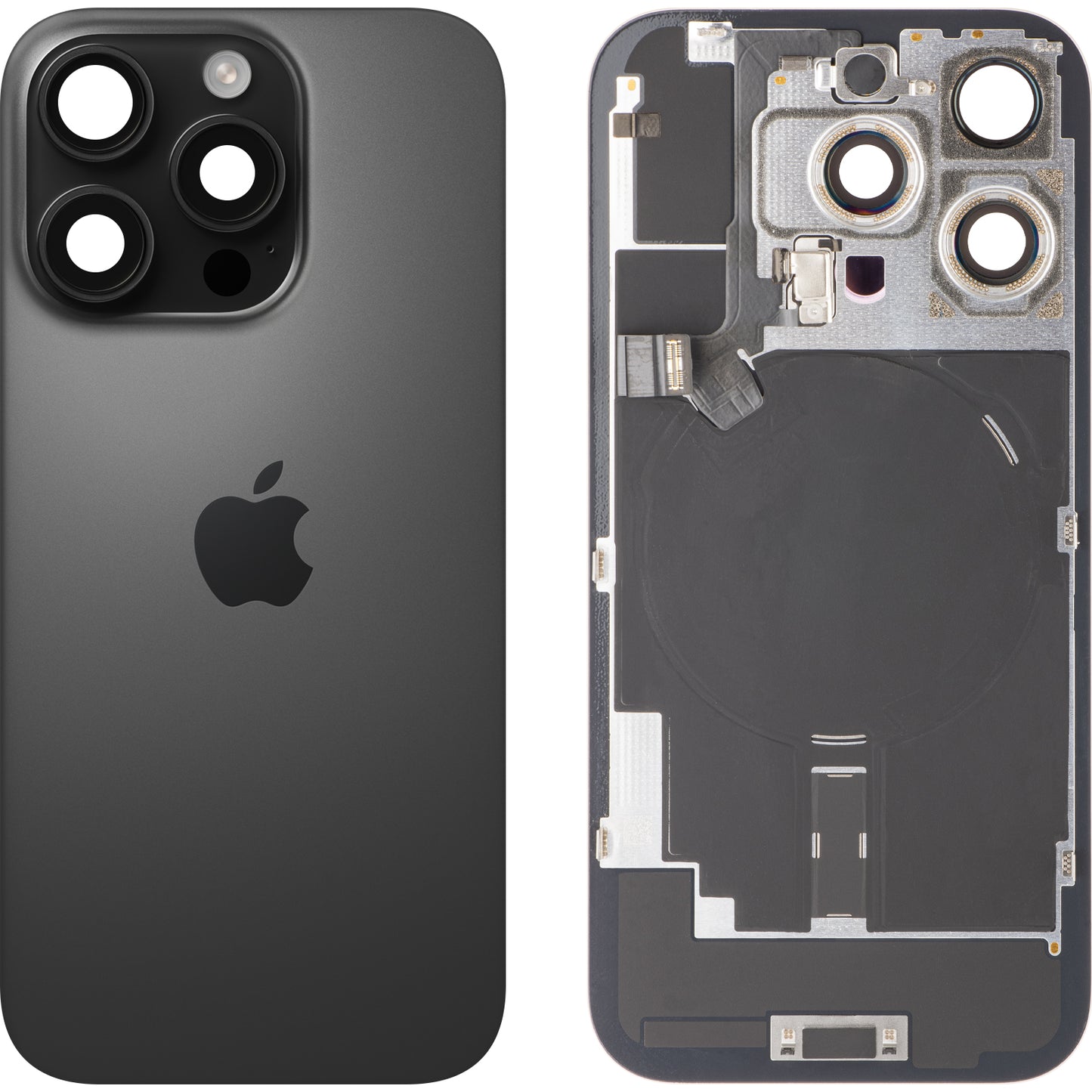 Apple iPhone 16 Pro Akkukansi, Musta (Black Titanium), Vaihto