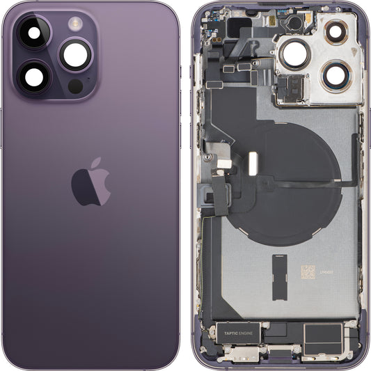 Apple iPhone 14 Pro Max Akkukansi, Keski runko, Täydelliset osat, Violetti (Deep Purple), Vaihto