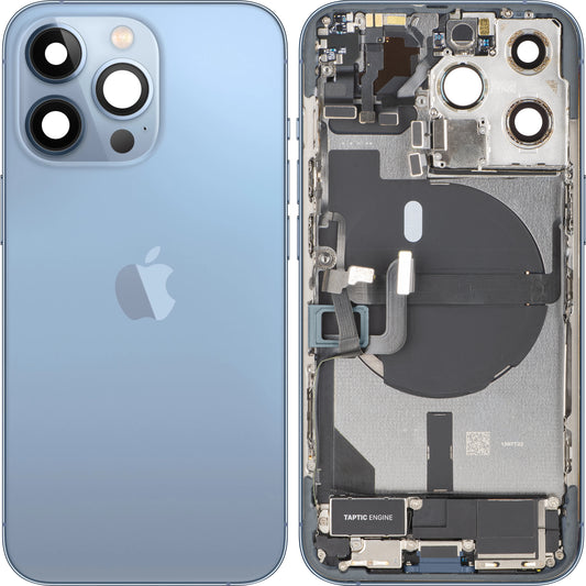 Apple iPhone 13 Pro akkukansi, keskikotelo mukana, täydelliset osat, sininen (Sierra Blue), vaihto