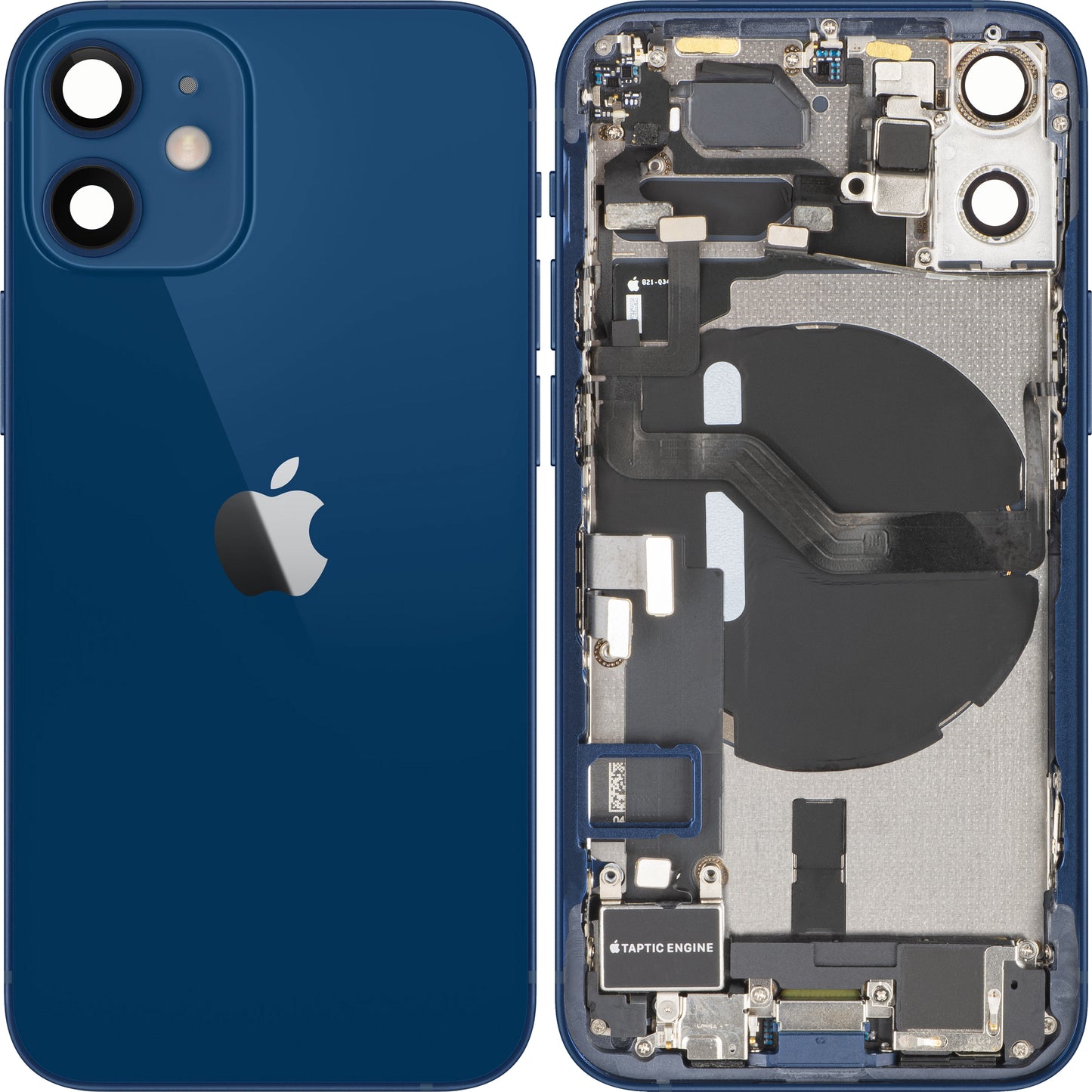 Apple iPhone 12 mini akkukansi, keskikotelo mukana, täydelliset osat, sininen, Swap