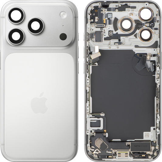 Apple iPhone 17 Pro Akkukansi, Keskikotelo, Täydelliset Osat, Hopea, Vaihto