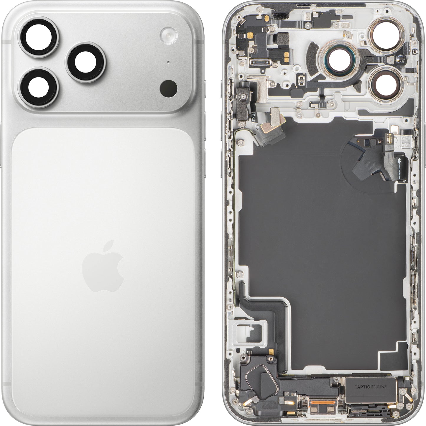 Apple iPhone 17 Pro Max Akkukansi, Keski-Kotelo, Täydelliset Osat, Hopea, Vaihto
