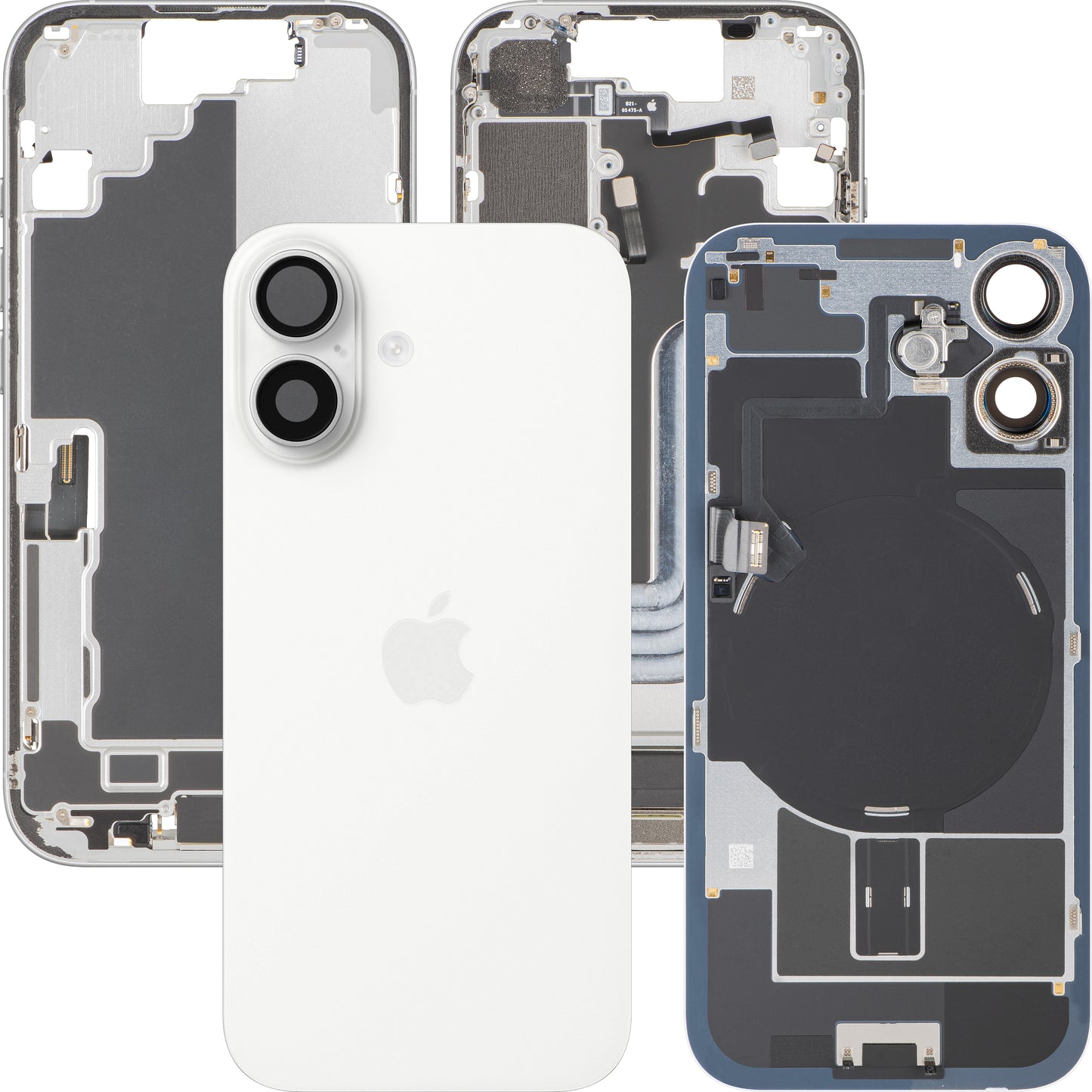Apple iPhone 17 Akkukansi, Keski-Kotelo, Täydelliset Osat, Valkoinen, Vaihto