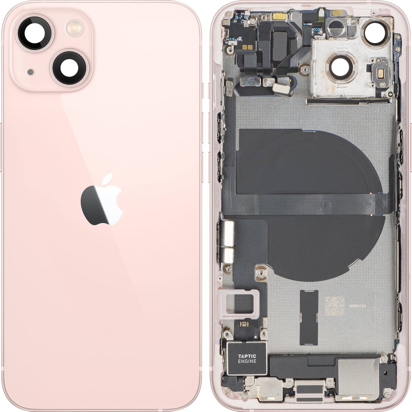 Apple iPhone 13 Akun kansi, Keskikuori, Täydelliset osat, Vaaleanpunainen, Premium-vaihto