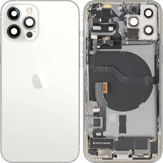 Apple iPhone 12 Pro -akun kansi, keskikuori, täydelliset osat, hopea, vaihto