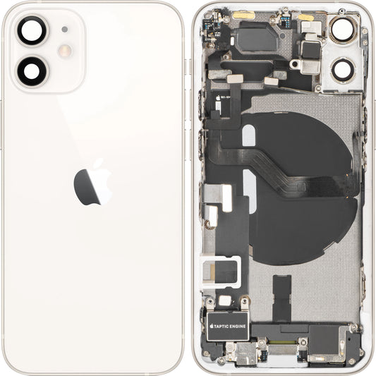 Apple iPhone 12 mini -akun kansi, keskikuori, täydelliset osat, valkoinen, vaihto