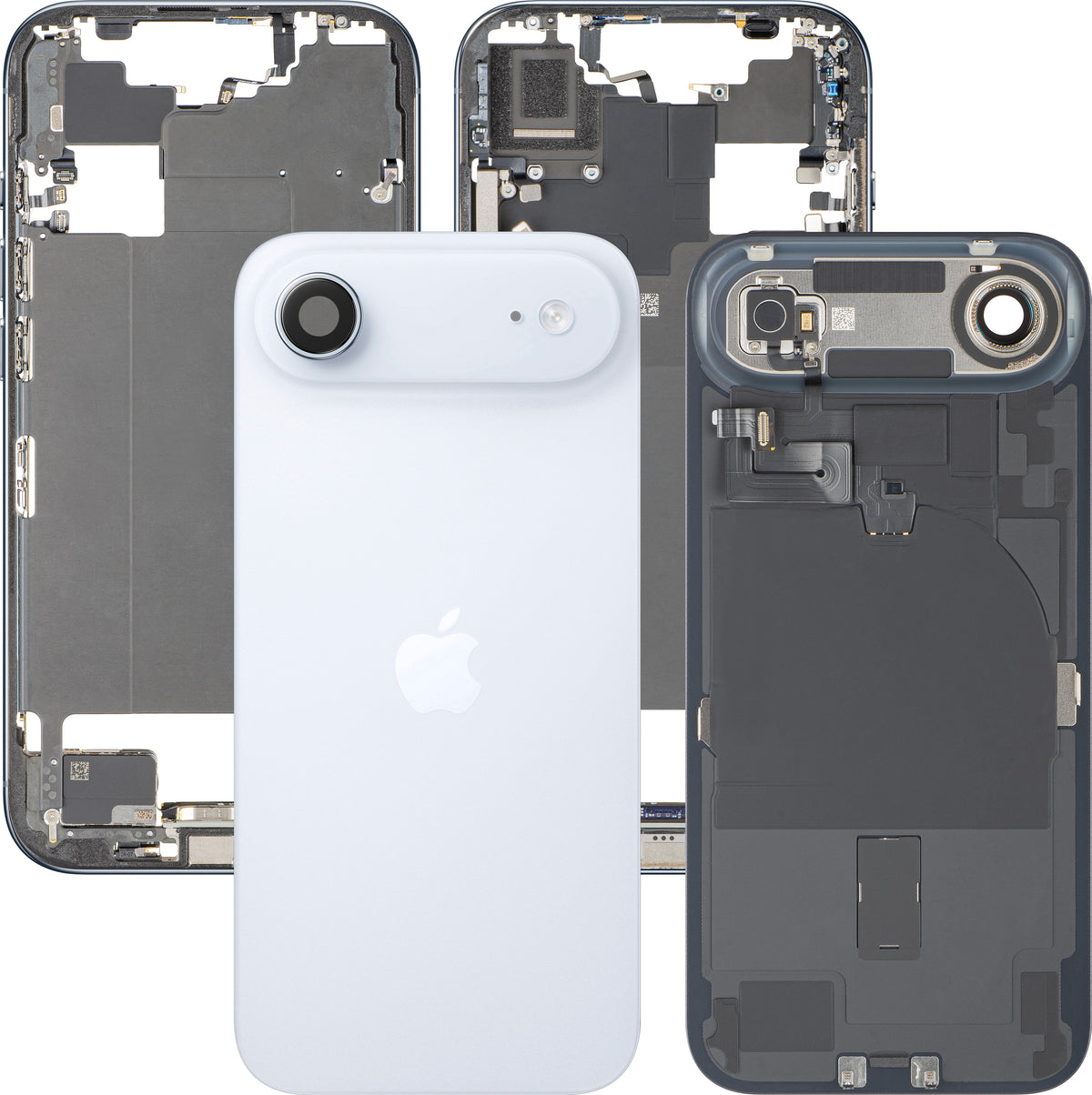 Apple iPhone 17 Air Akun kansi, Keskikuori, Täydelliset osat, Sininen (Taivaansininen), Swap Premium