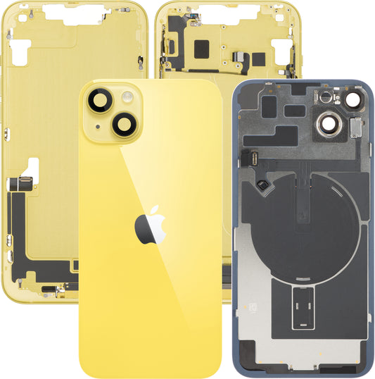 Apple iPhone 14 Plus -akun kansi, keskikuori, täydelliset osat, keltainen, premium-vaihto