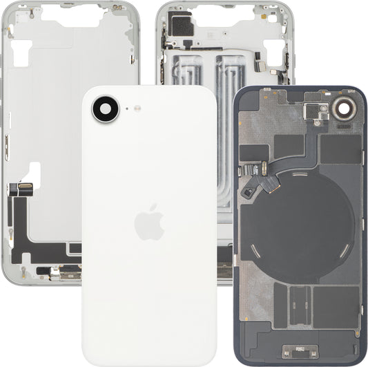 Apple iPhone 17e Battery Cover, With Middle Case, Full Parts, White, Premium Swap
