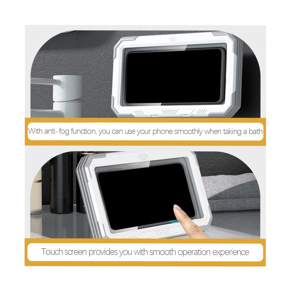 Seinäkotelo Techsuit LC-888 kosketusnäytöllä puhelimelle, vedenkestävä, harmaa