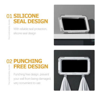 Seinäkotelo Techsuit LC-888 kosketusnäytöllä puhelimelle, vedenkestävä, harmaa