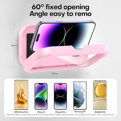 Seinäkotelo Techsuit LC-999 kosketusnäytöllä puhelimelle, vedenkestävä, pinkki