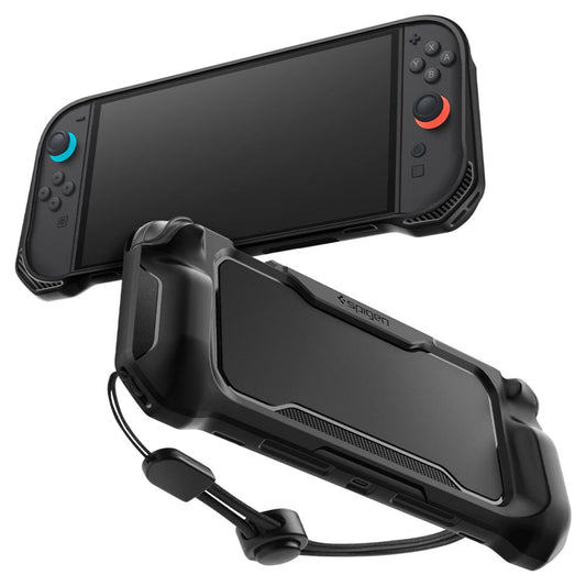 Spigen Rugged Armor -suojakotelo Nintendo Switch 2 -konsolille, Musta ACS09075