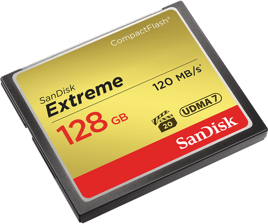 CompactFlash-muistikortti SanDisk Extreme, 128Gt, UDMA 7 SDCFXSB-128G-G46