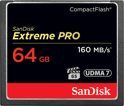 SanDisk Extreme Pro CompactFlash Memory Card, 64GB, UDMA 7 SDCFXPS-064G-X46