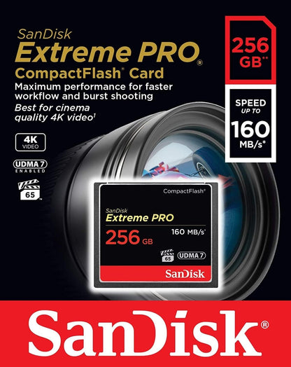 SanDisk Extreme Pro CompactFlash -muistikortti, 256 Gt, UDMA 7 SDCFXPS-256G-X46