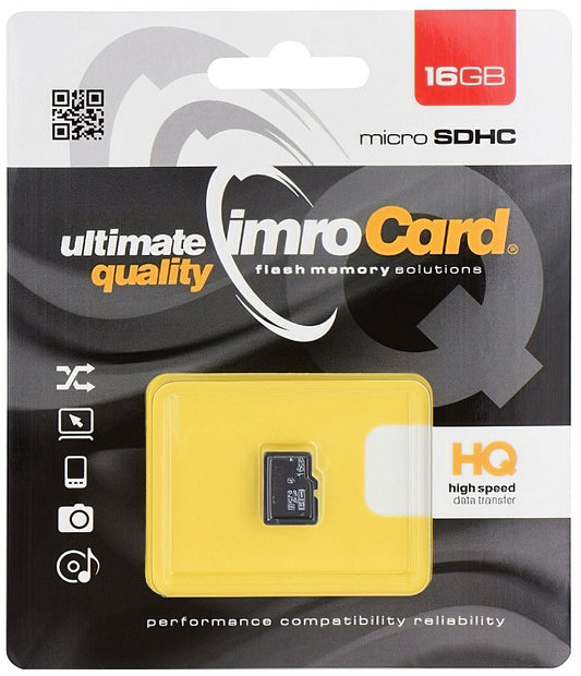 Imro microSDHC-muistikortti, 16Gt, Luokka 6 MicroSD4/16G