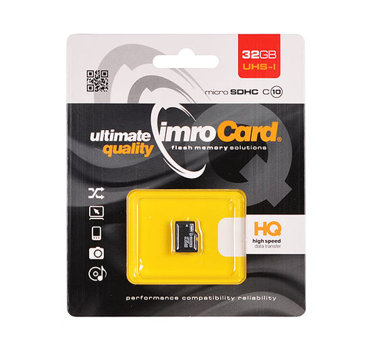 Imro microSDHC-muistikortti, 32Gt, Luokka 10 / UHS-1 U1