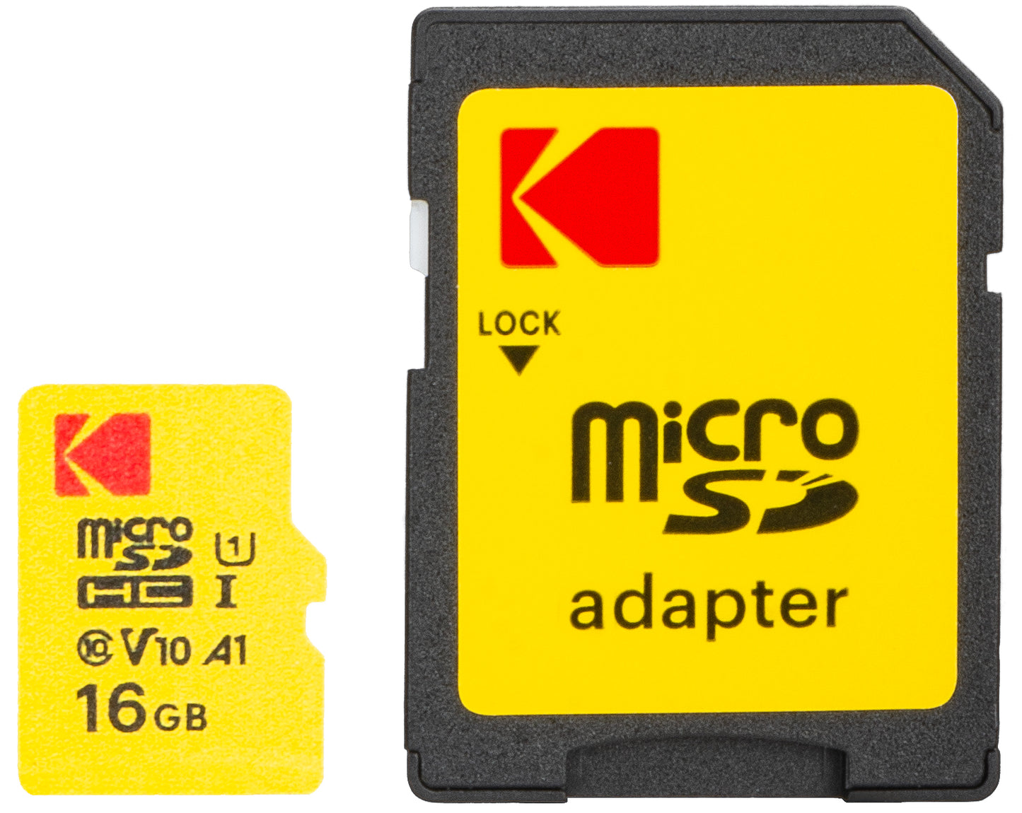 Kodak Extra Performance microSDHC Memory Card, 16GB, Class 10 / UHS-1 U1, With Adapter EKMSDM16GHC10J6
