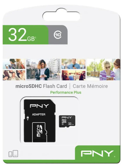 Muistikortti microSDHC PNY Performance Plus, 32Gb, Sovittimella P-SDU32G10PPL-GE