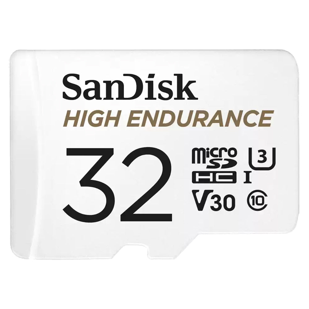 SanDisk High Endurance microSDHC Memory Card, 32GB, Class 10 / UHS-1 U3, With Adapter SDSQQNR-032G-GN6IA