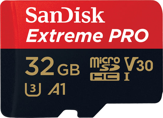Muistikortti microSDHC SanDisk Extreme Pro, 32Gb, Luokka 10 / UHS-1 U3, Sovittimella SDSQXCG-032G-GN6MA