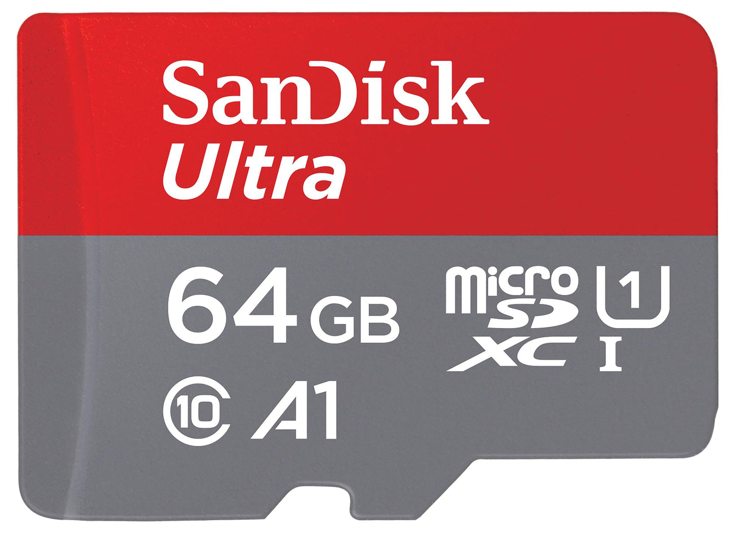 SanDisk Ultra Android A1 microSDXC -muistikortti, 64 Gt, Luokka 10 / UHS-1 U1, sovittimella SDSQUAB-064G-GN6MA