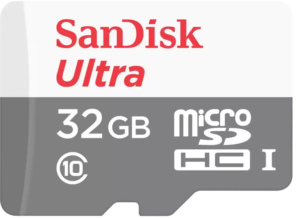 Muistikortti microSDHC SanDisk Ultra, 32Gb, Luokka 10, Sovittimella SDSQUNR-032G-GN3MA