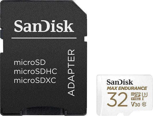 Muistikortti microSDHC SanDisk MAX Endurance, 32Gb, Luokka 10 / UHS-1 U3, Sovittimella SDSQQVR-032G-GN6IA