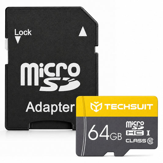 Techsuit THCM11 microSDXC-muistikortti, 64 Gt, luokka 10, sovittimella