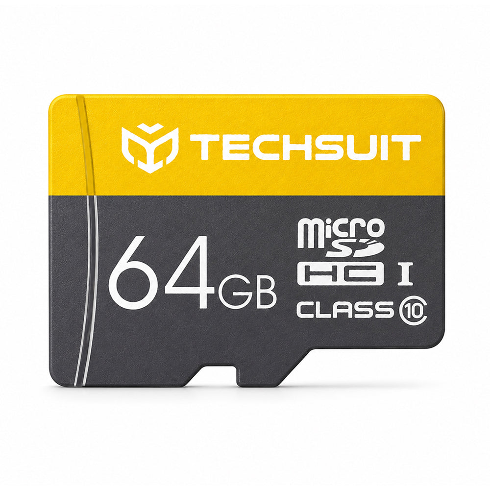 Techsuit THCM11 microSDXC Memory Card, 64GB, Class 10, with Adapter