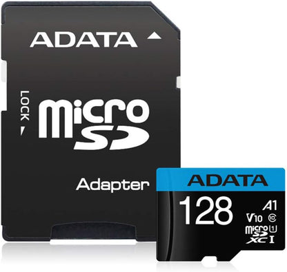 Adata Premier microSDXC -muistikortti, 128 Gt, Luokka 10 / UHS-1 U1, sovittimella AUSDX128GUICL10A1-RA1