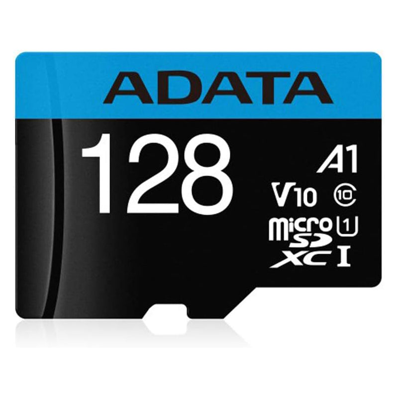 Adata Premier microSDXC -muistikortti, 128 Gt, Luokka 10 / UHS-1 U1, sovittimella AUSDX128GUICL10A1-RA1