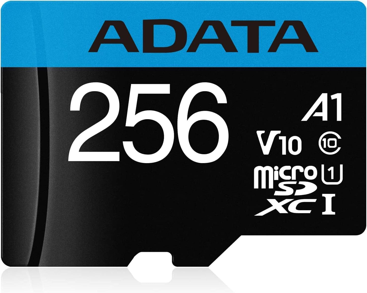 Adata Premier microSDXC Memory Card, 256GB, Class 10 / UHS-1 U1, With Adapter AUSDX256GUICL10A1-RA1