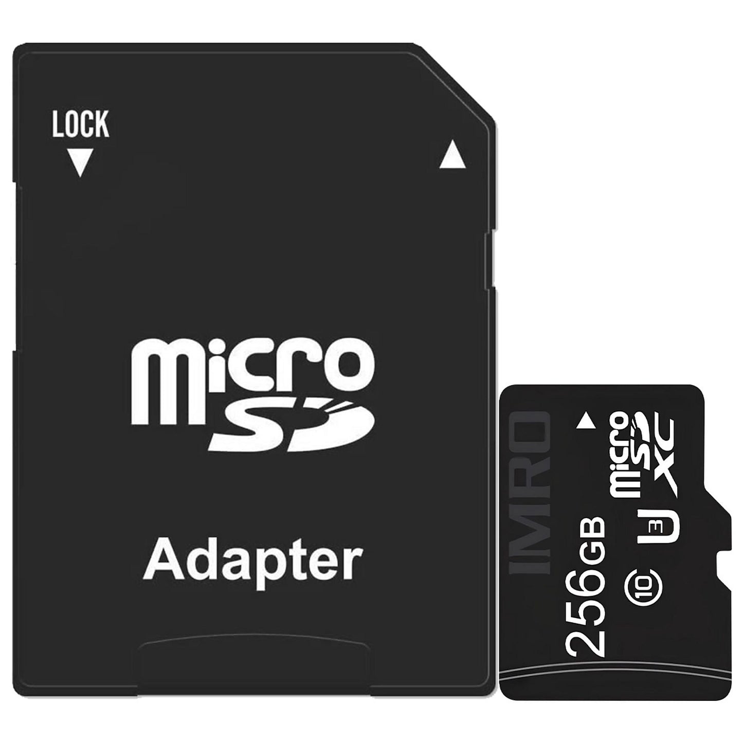 Imro microSDXC Memory Card, 256GB, Class 10 / UHS-1 U3, With Adapter