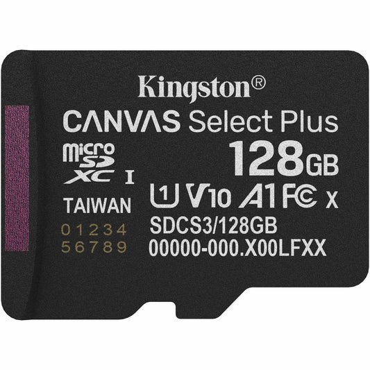 Kingston Canvas Select Plus Android A1 microSDXC-muistikortti, 128 Gt, Luokka 10 / UHS-1 U1 SDCS3/128GBSP