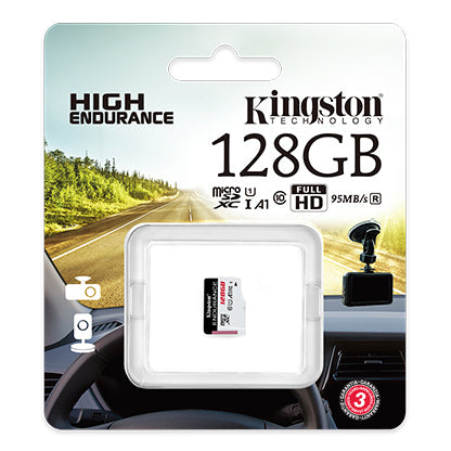 Kingston Endurance microSDXC-muistikortti, 128 Gt, Luokka 10 / UHS-1 U1 SDCE/128GB