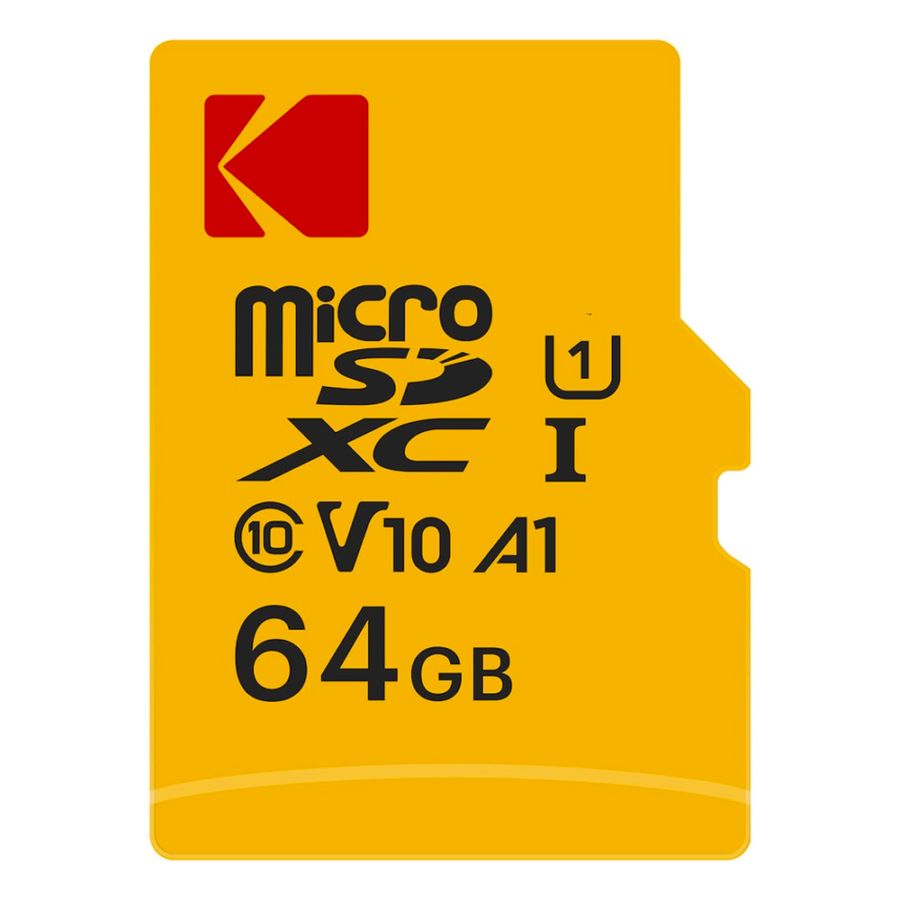 Kodak microSDXC-muistikortti, 64 Gt, Luokka 10 / UHS-1 U1, sovittimella EKMSDM64GXC10K