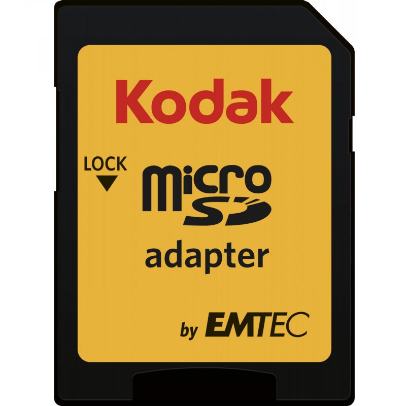Kodak microSDXC-muistikortti, 64 Gt, Luokka 10 / UHS-1 U1, sovittimella EKMSDM64GXC10K