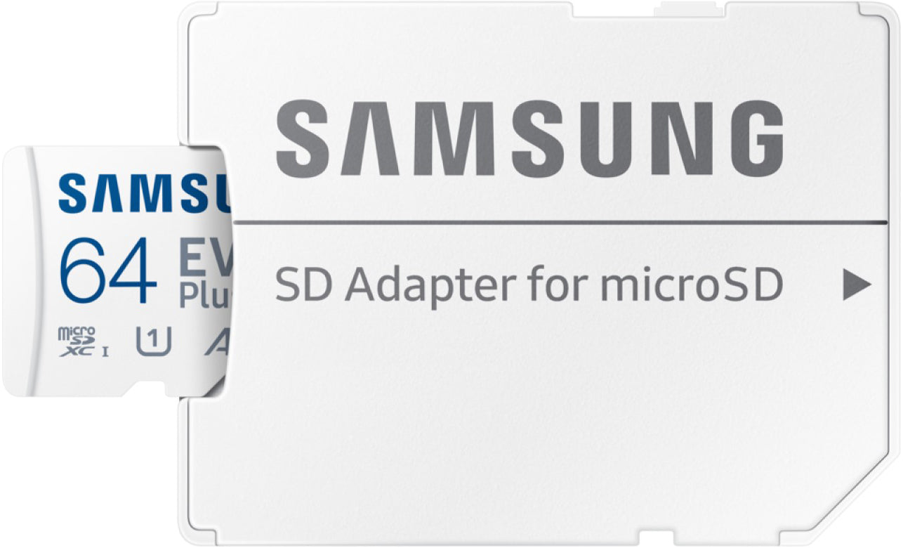 Samsung Evo Plus microSDXC-muistikortti, 64 Gt, Luokka 10 / UHS-1 U1, sovittimella MB-MC64SA/EU