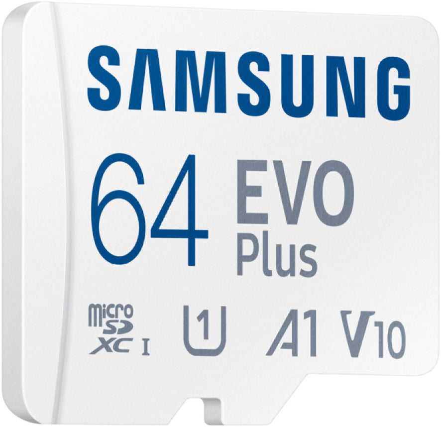 Samsung Evo Plus microSDXC-muistikortti, 64 Gt, Luokka 10 / UHS-1 U1, sovittimella MB-MC64SA/EU