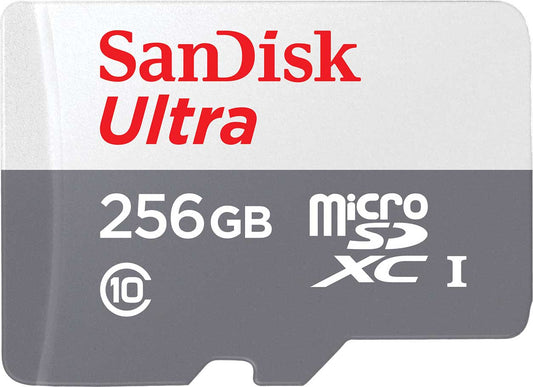 SanDisk Ultra microSDXC -muistikortti, 256 Gt, Luokka 10 SDSQUNR-256G-GN3MN