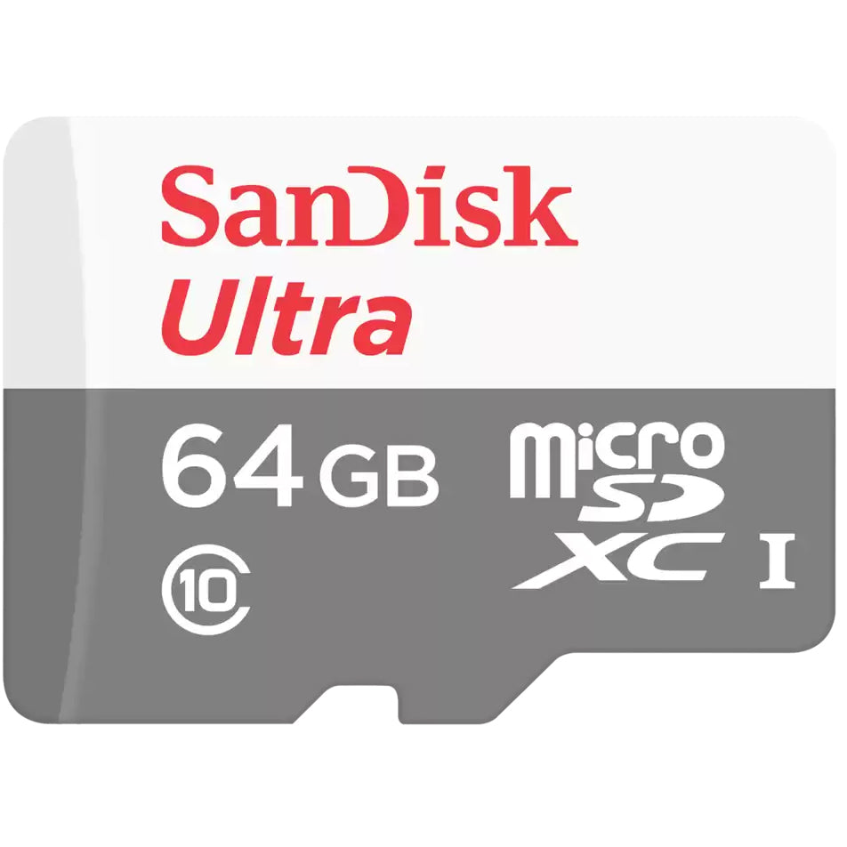 Muistikortti microSDXC SanDisk Ultra, 64Gb, Luokka 10, Sovittimella SDSQUNR-064G-GN3MA