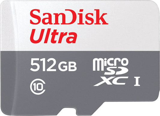 SanDisk Ultra microSDXC -muistikortti, 512 Gt, Luokka 10 SDSQUNR-512G-GN3MN
