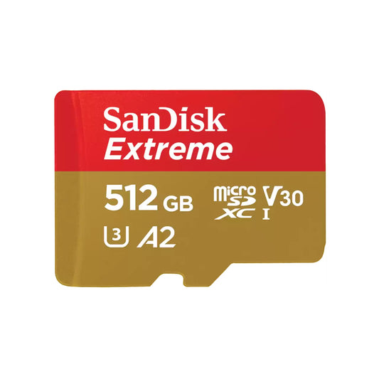 SanDisk Extreme microSDXC -muistikortti, 512 Gt, Luokka 10 / UHS-1 U3 SDSQXAV-512G-GN6MN