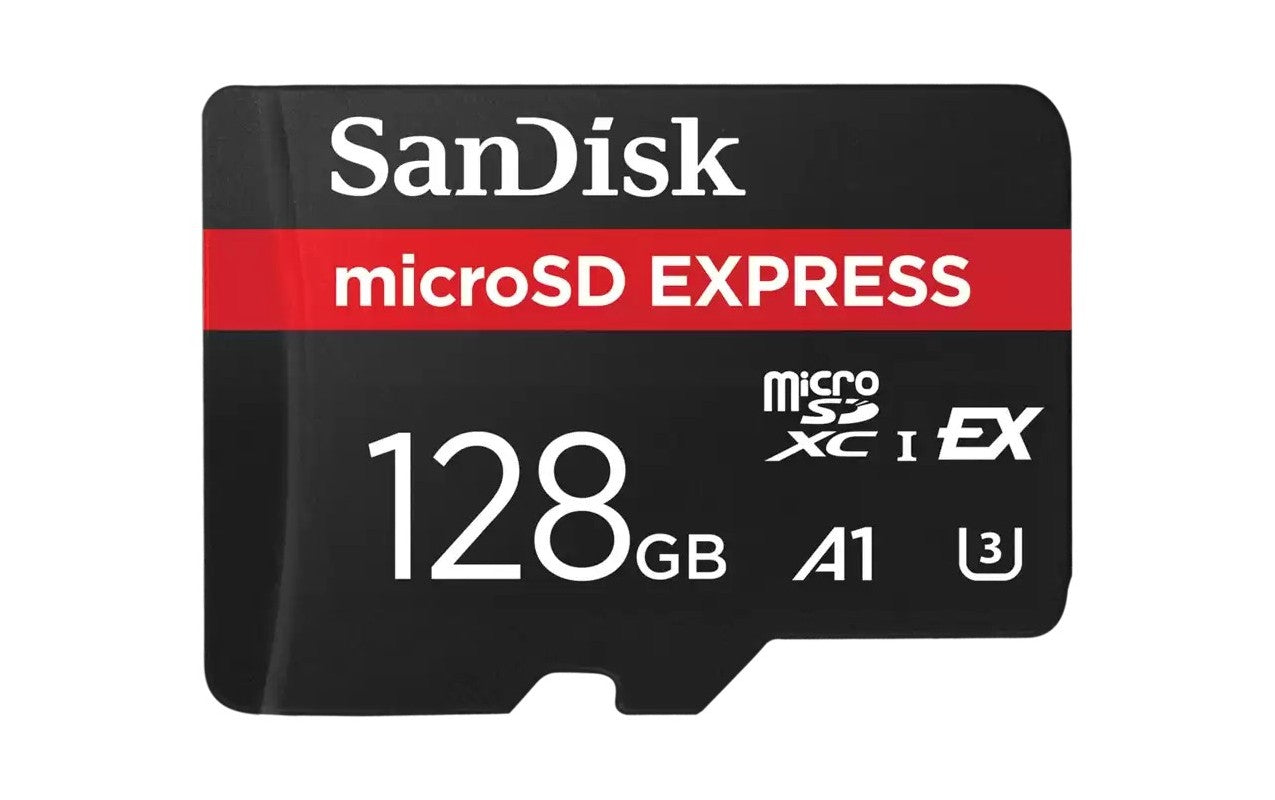 SanDisk Express microSDXC-muistikortti, 128 Gt, Luokka 10 / UHS-1 U3 SDSQXFN-128G-GN4NN