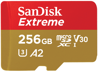 SanDisk Extreme microSDXC -muistikortti, 256 Gt, Luokka 10 / UHS-1 U3 SDSQXAV-256G-GN6MN