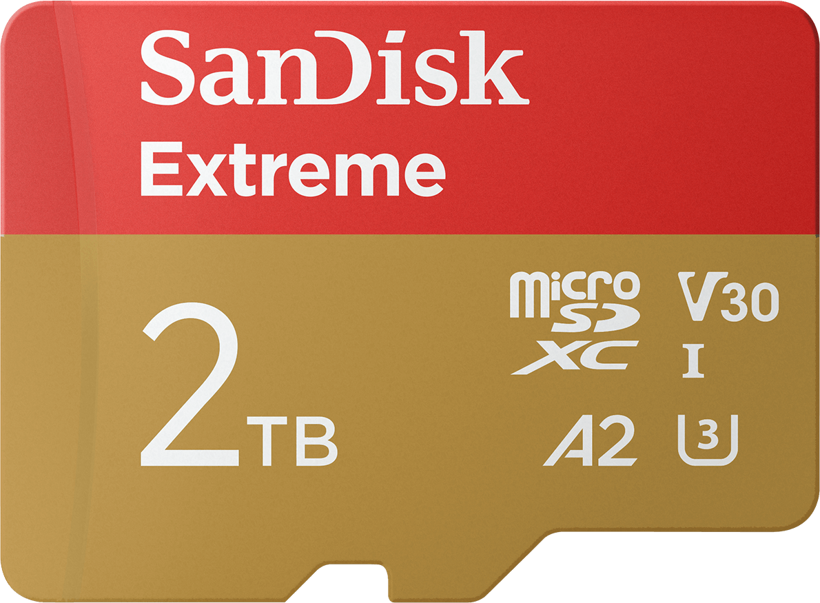 SanDisk Extreme microSDXC -muistikortti, 2TB, Luokka 10 / UHS-1 U3 SDSQXAV-2T00-GN6MN