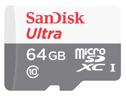 Muistikortti microSDXC SanDisk Ultra, 64Gb, Luokka 10 SDSQUNR-064G-GN3MN