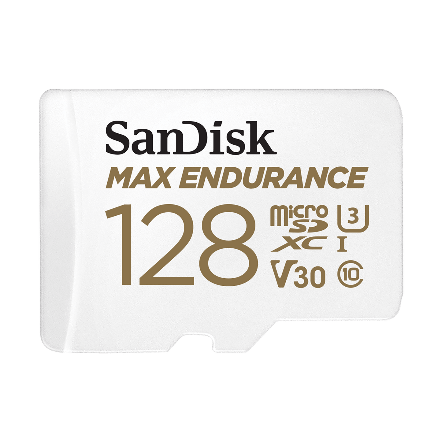 SanDisk MAX Endurance microSDXC -muistikortti, 128 Gt, Luokka 10 / UHS-1 U3, sovittimella SDSQQVR-128G-GN6IA